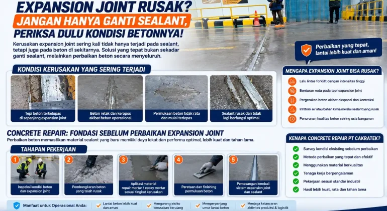 Concrete Repair Expansion Joint Lantai Industri - Cakratek 1 concrete repair expansion joint lantai industri