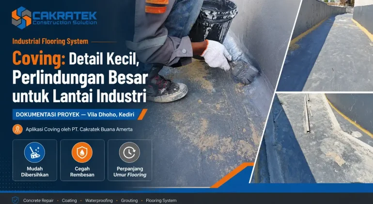 Jasa Coving Epoxy & PU Concrete untuk Lantai Industri | Cakratek 7 coving flooring untuk industri