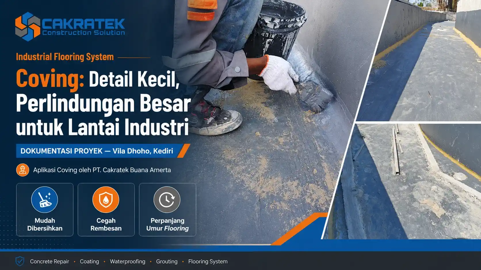coving flooring untuk industri