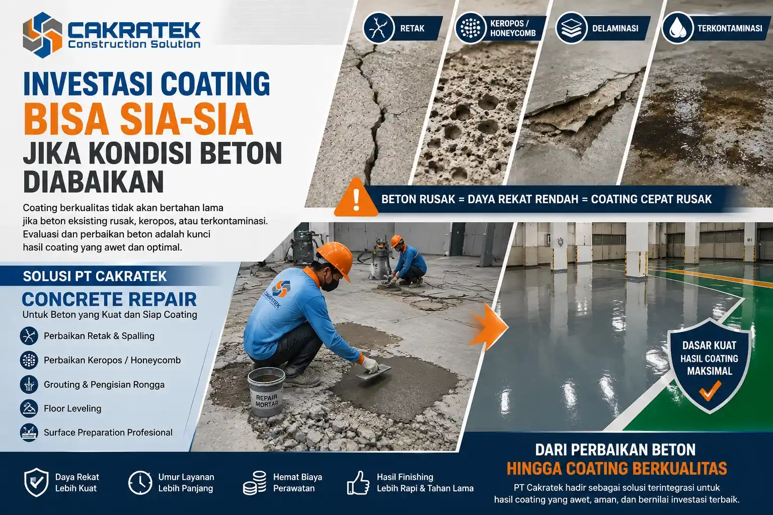 jasa concrete repair coating terintegrasi