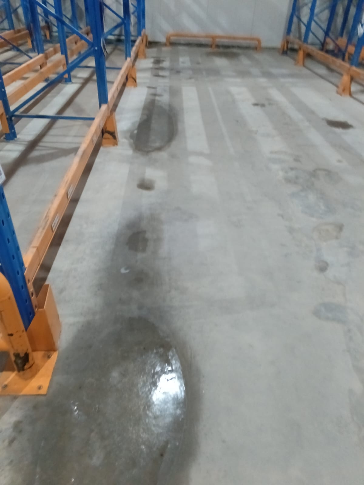 Lantai beton cold storage basah dan berair akibat kondensasi dan pencairan es