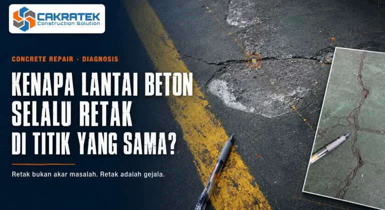 Kenapa Lantai Beton Selalu Retak di Titik yang Sama? 1 perbaikan lantai beton