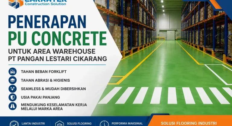 penerapan pu concrete untuk area warehouse