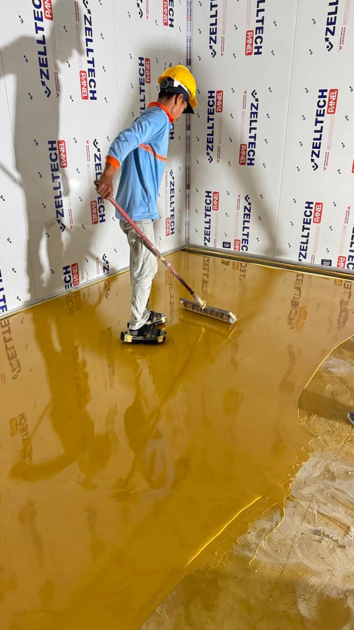 Hasil pekerjaan epoxy flooring Banyuwangi Cakratek