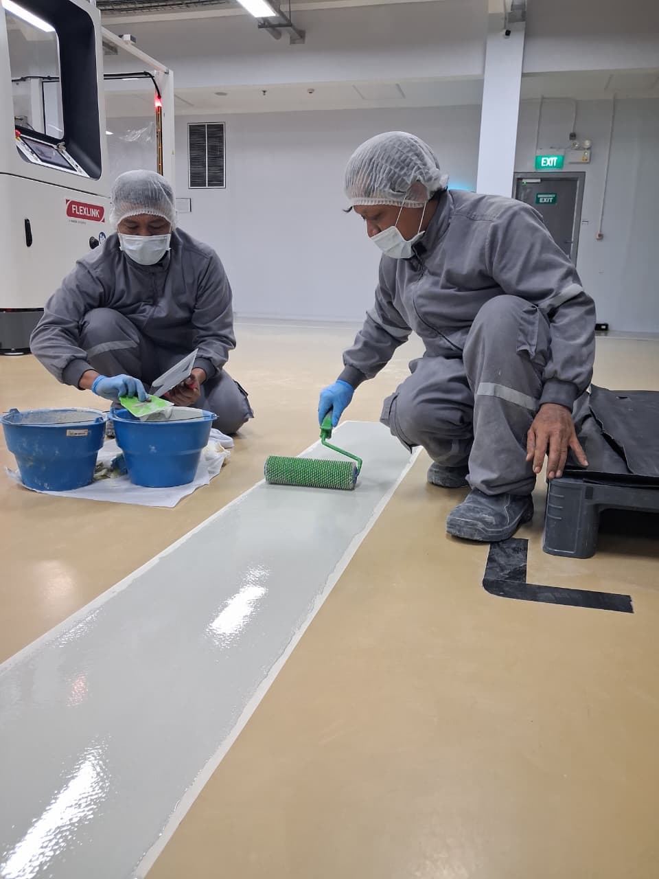 Surface preparation recoating epoxy