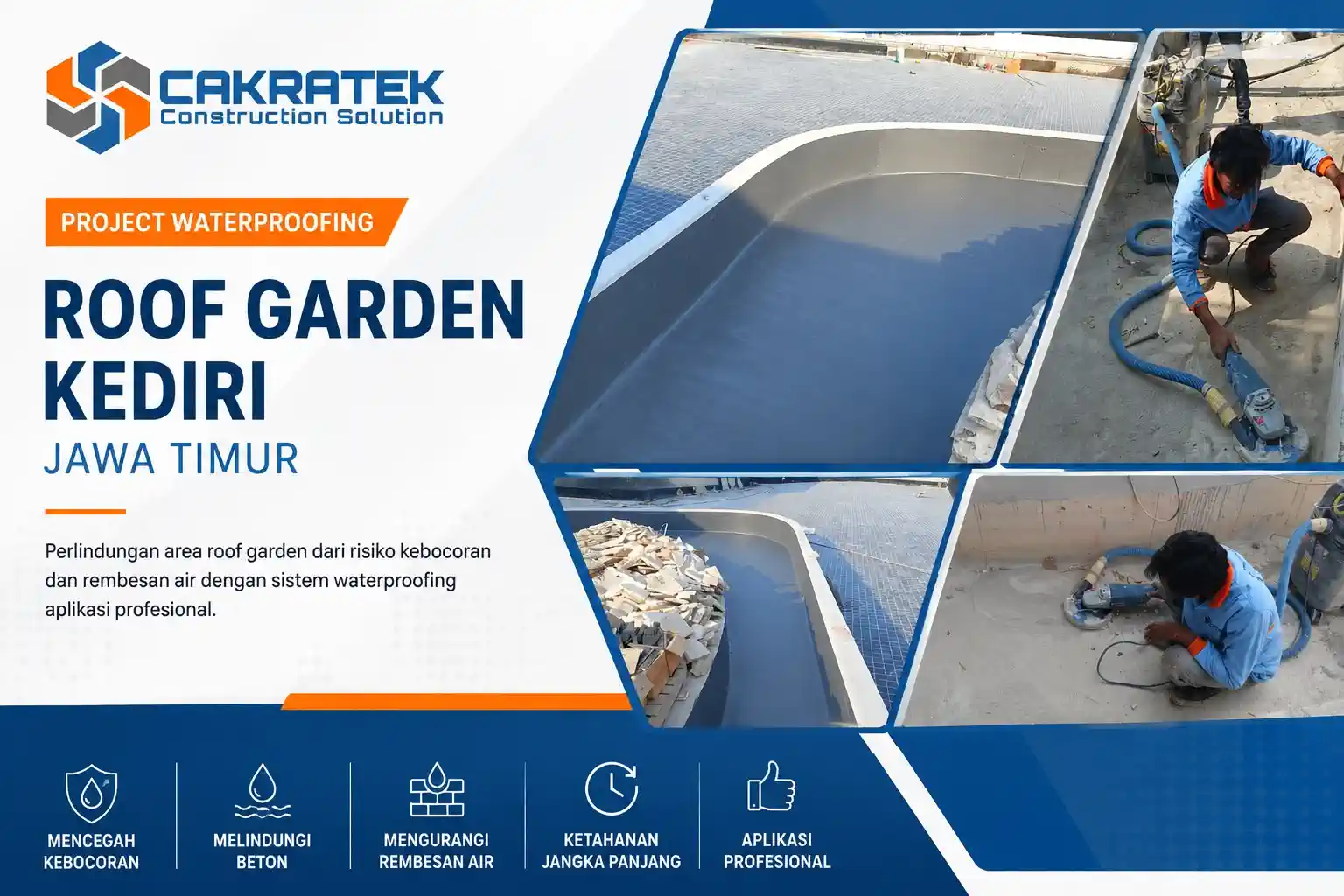waterproofing roof garden Kediri
