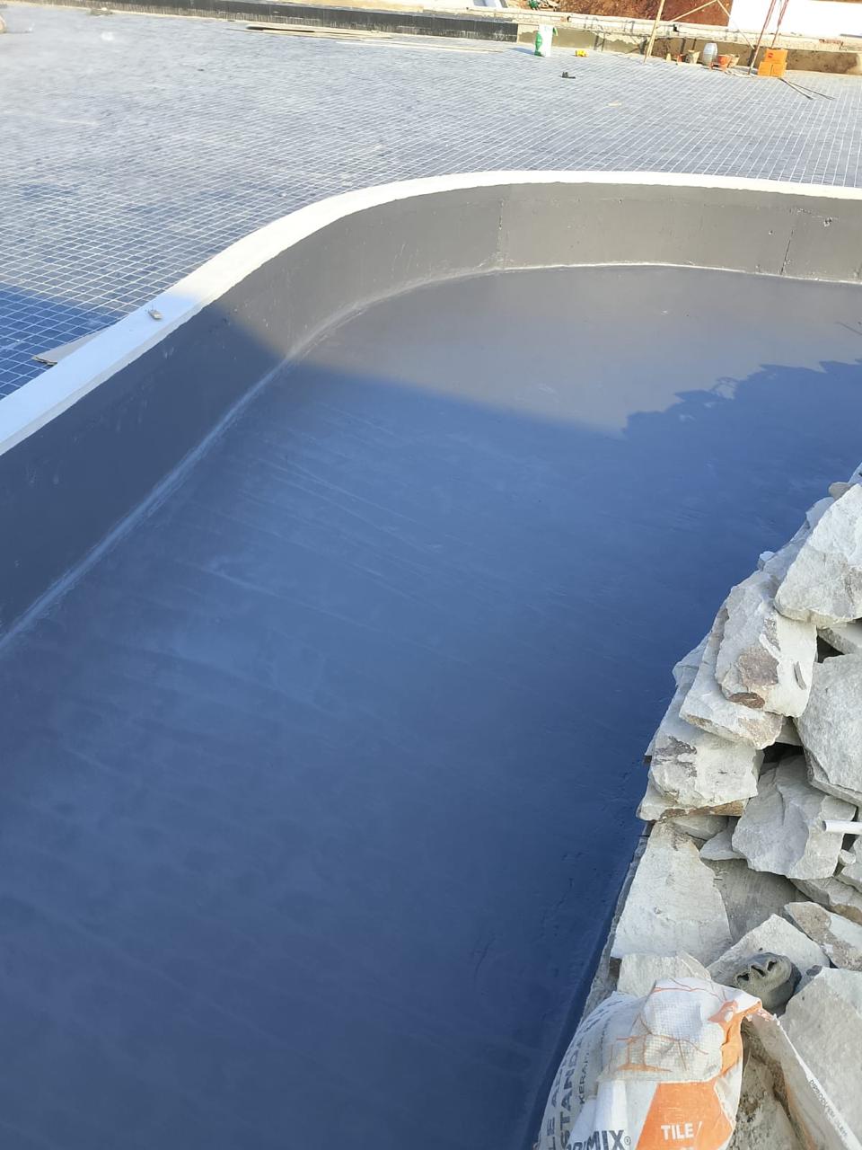 Hasil waterproofing roof garden Kediri