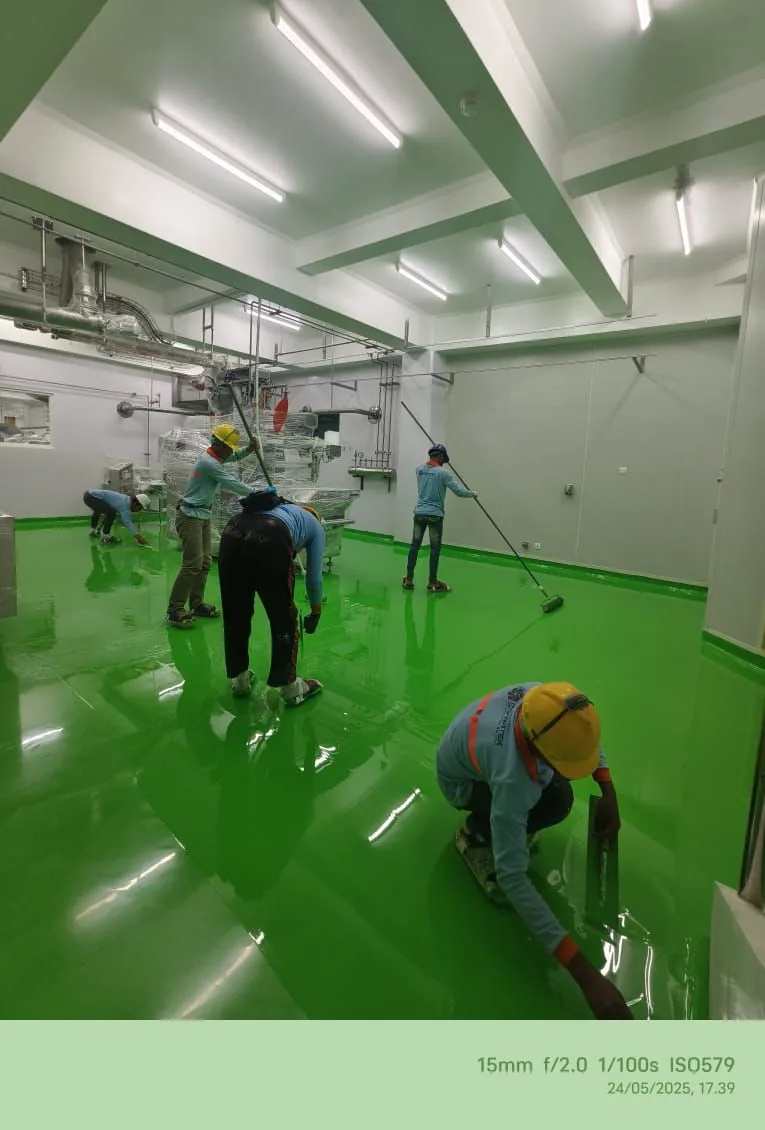 Aplikasi epoxy flooring industri Cakratek