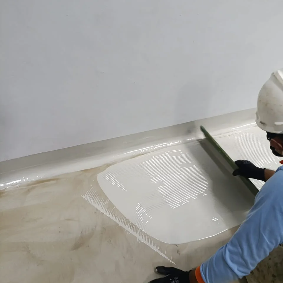 Proses pengerjaan recoating epoxy lantai industri