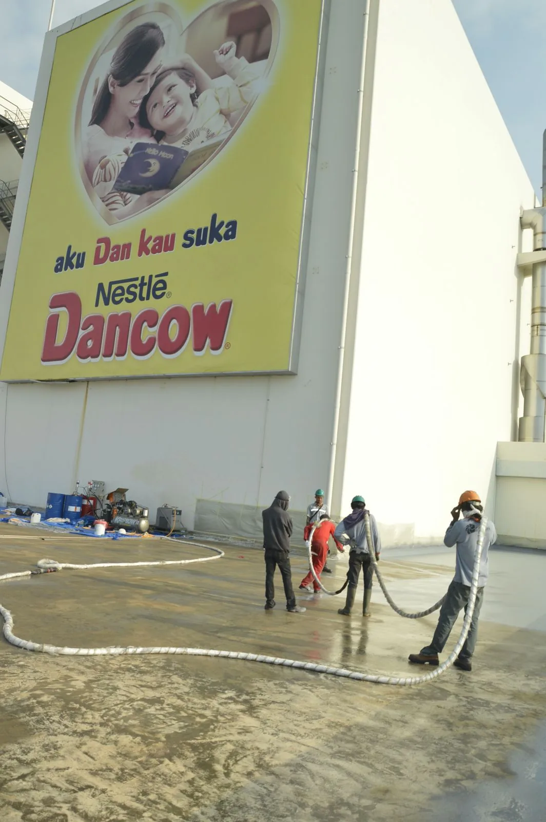 Proyek waterproofing area pabrik PT Cakratek Buana Amerta